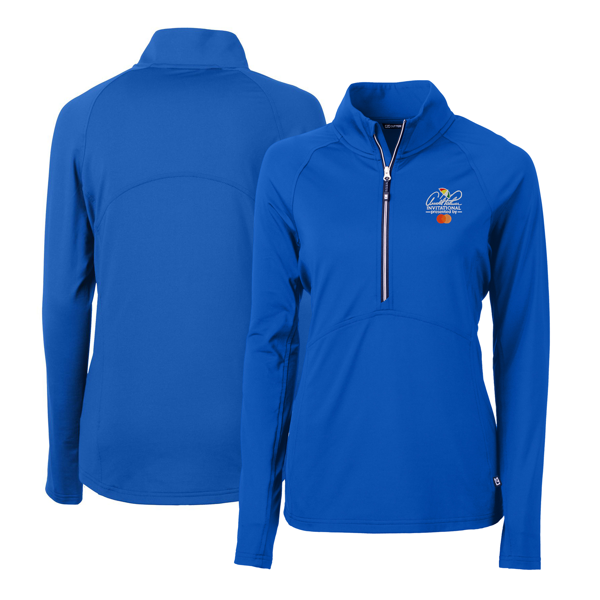 Women’s Cutter & Buck Blue Arnold Palmer Invitational Adapt Eco Knit Stretch Recycled Half-Zip Pullover Top Women’s Cutter & Buck Blue Arnold Palmer Invitational Adapt Eco Knit Stretch Recycled Half-Zip Pullover Top