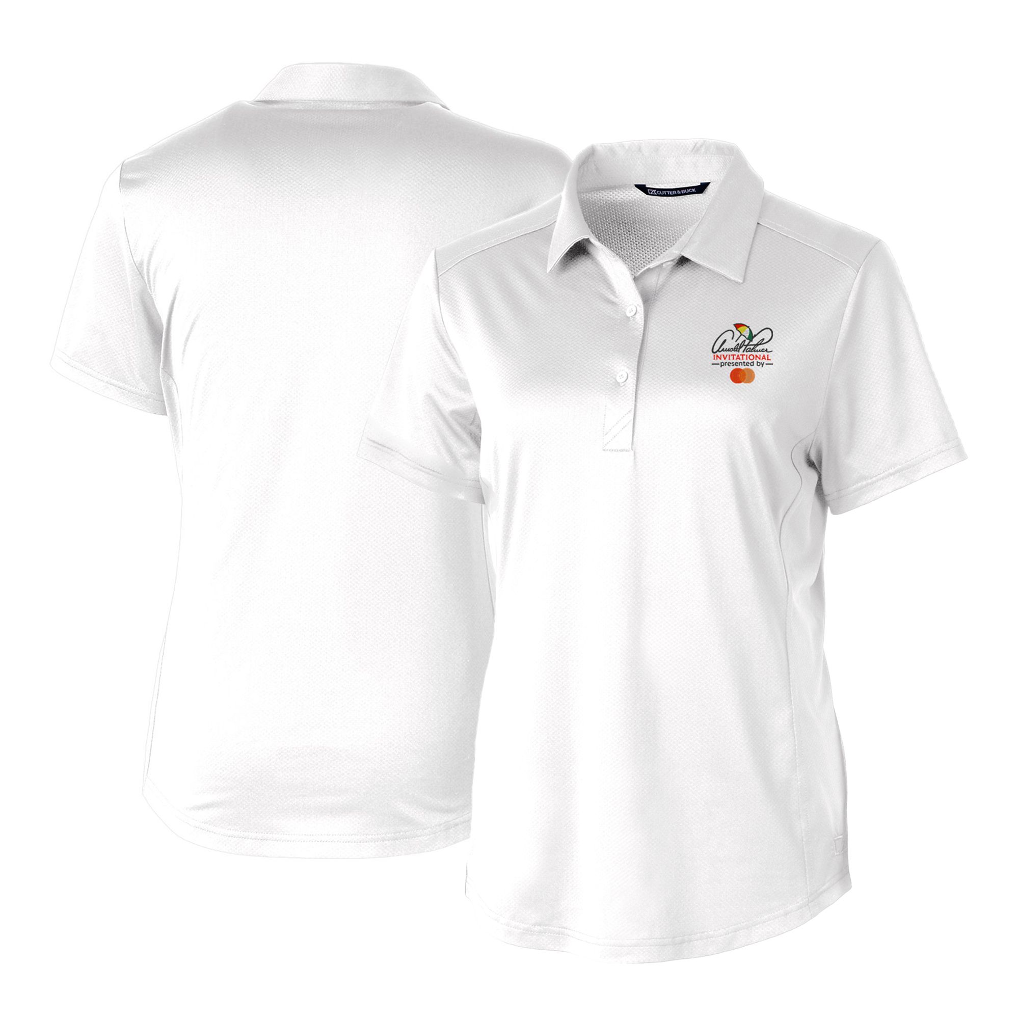 Women’s Cutter & Buck White Arnold Palmer Invitational Prospect Textured Stretch Polo Women’s Cutter & Buck White Arnold Palmer Invitational Prospect Textured Stretch Polo