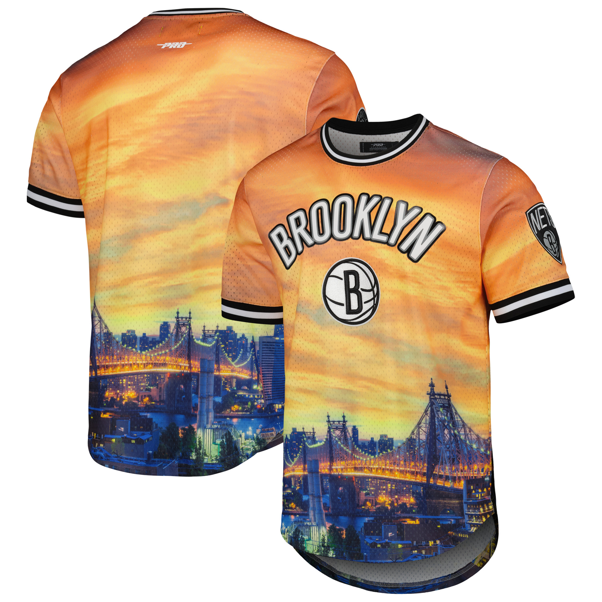 Men’s Pro Standard Brooklyn Nets Cityscape Stacked Logo T-Shirt Men’s Pro Standard Brooklyn Nets Cityscape Stacked Logo T-Shirt
