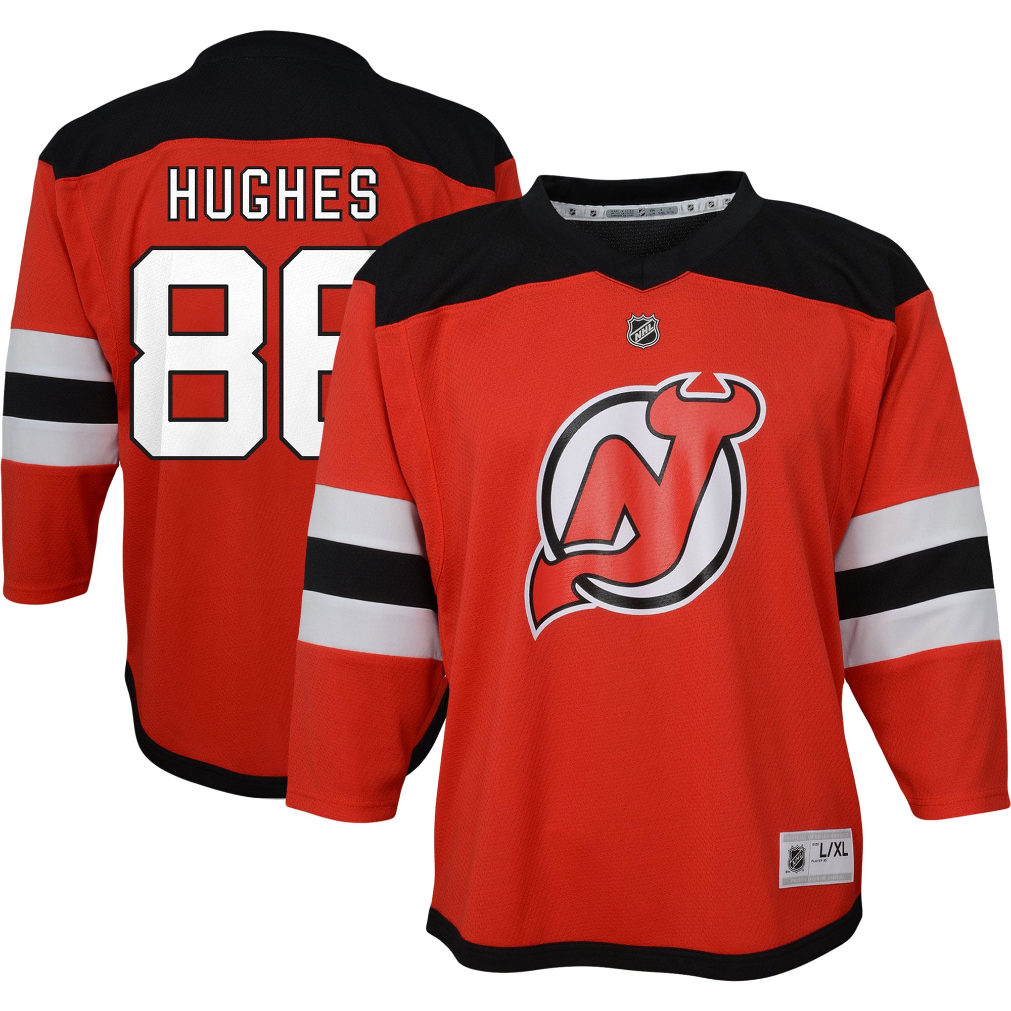 Preschool Jack Hughes Red New Jersey Devils Home Replica Player Jersey