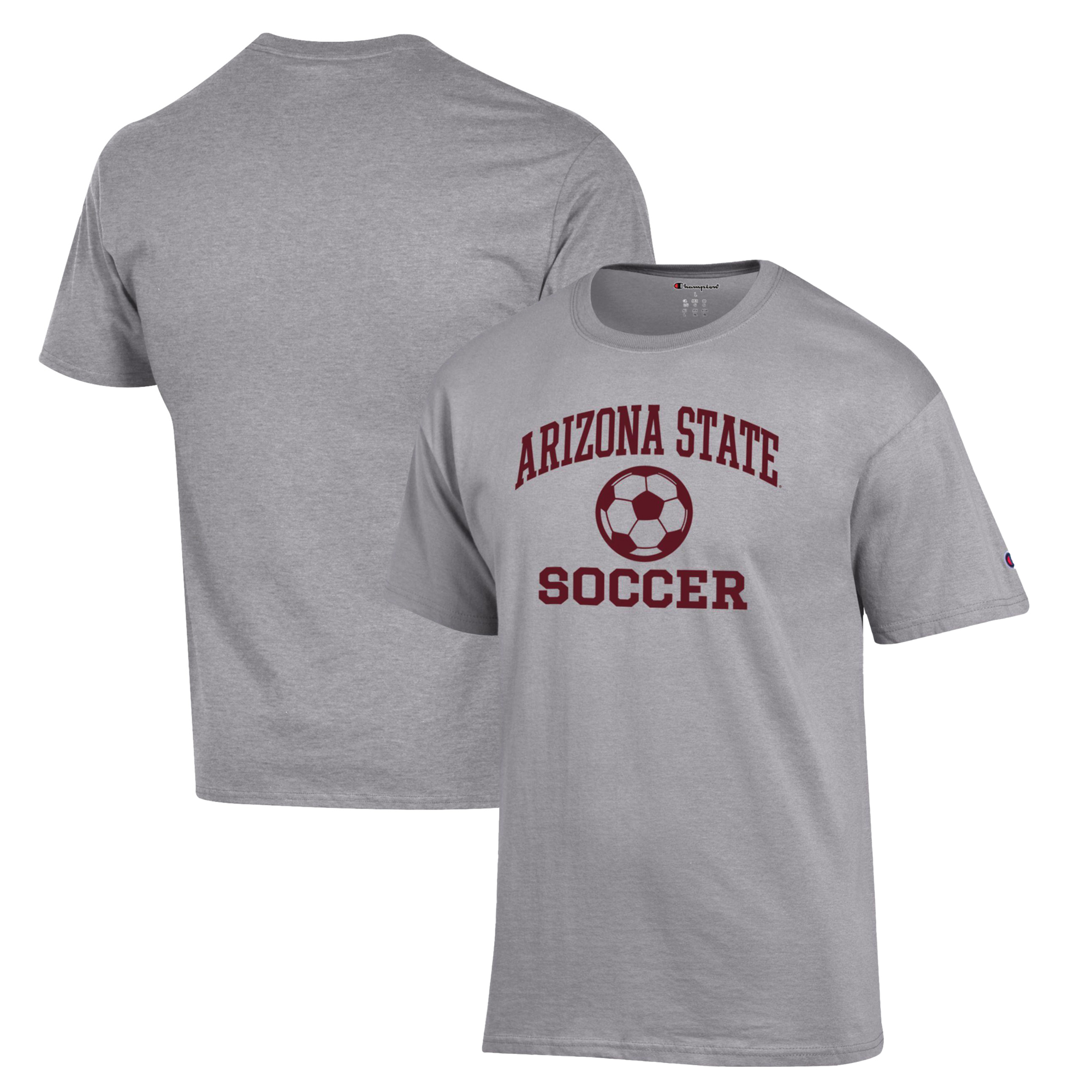 Men’s Champion Gray Arizona State Sun Devils Soccer Icon T-Shirt Men’s Champion Gray Arizona State Sun Devils Soccer Icon T-Shirt