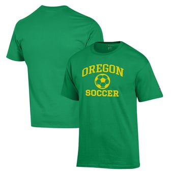 Men's Champion Green Oregon Ducks Soccer Icon T-Shirt