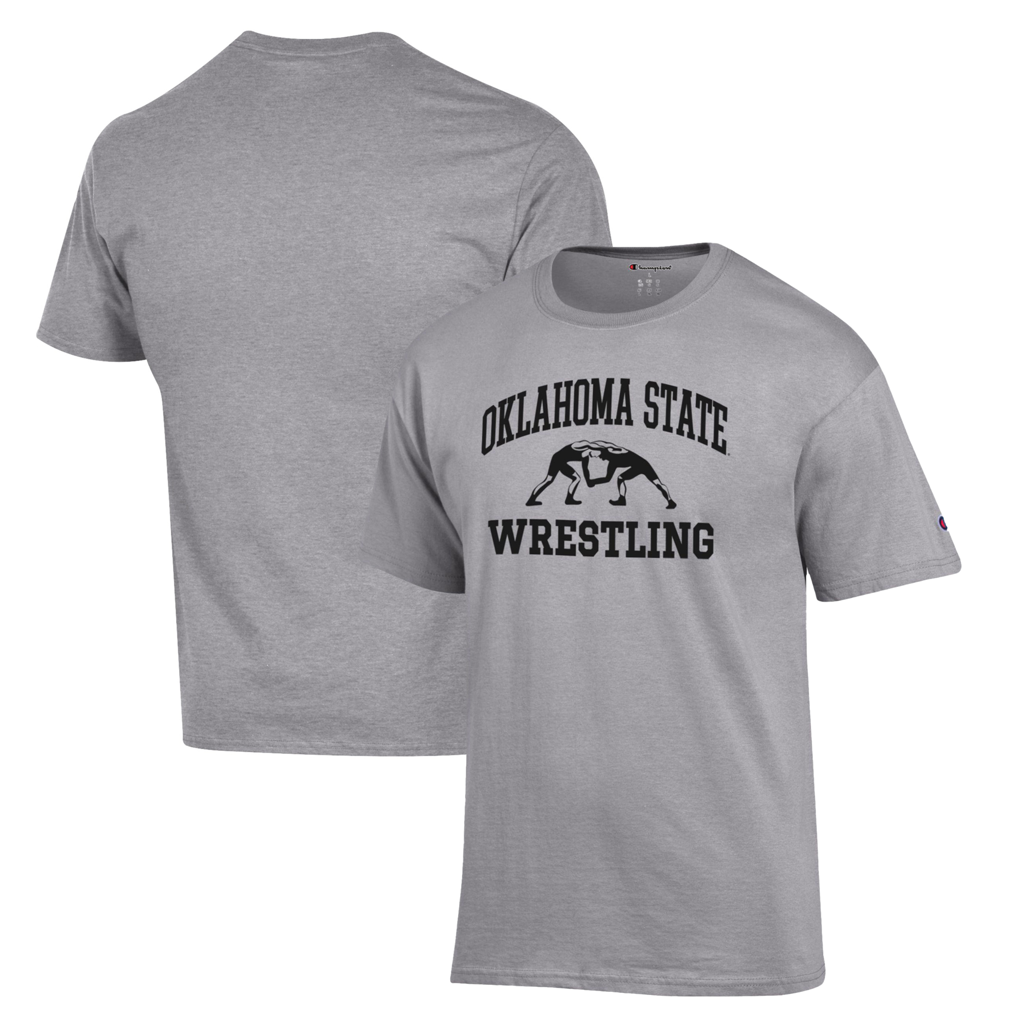 Men’s Champion Gray Oklahoma State Cowboys Wrestling Icon T-Shirt Men’s Champion Gray Oklahoma State Cowboys Wrestling Icon T-Shirt