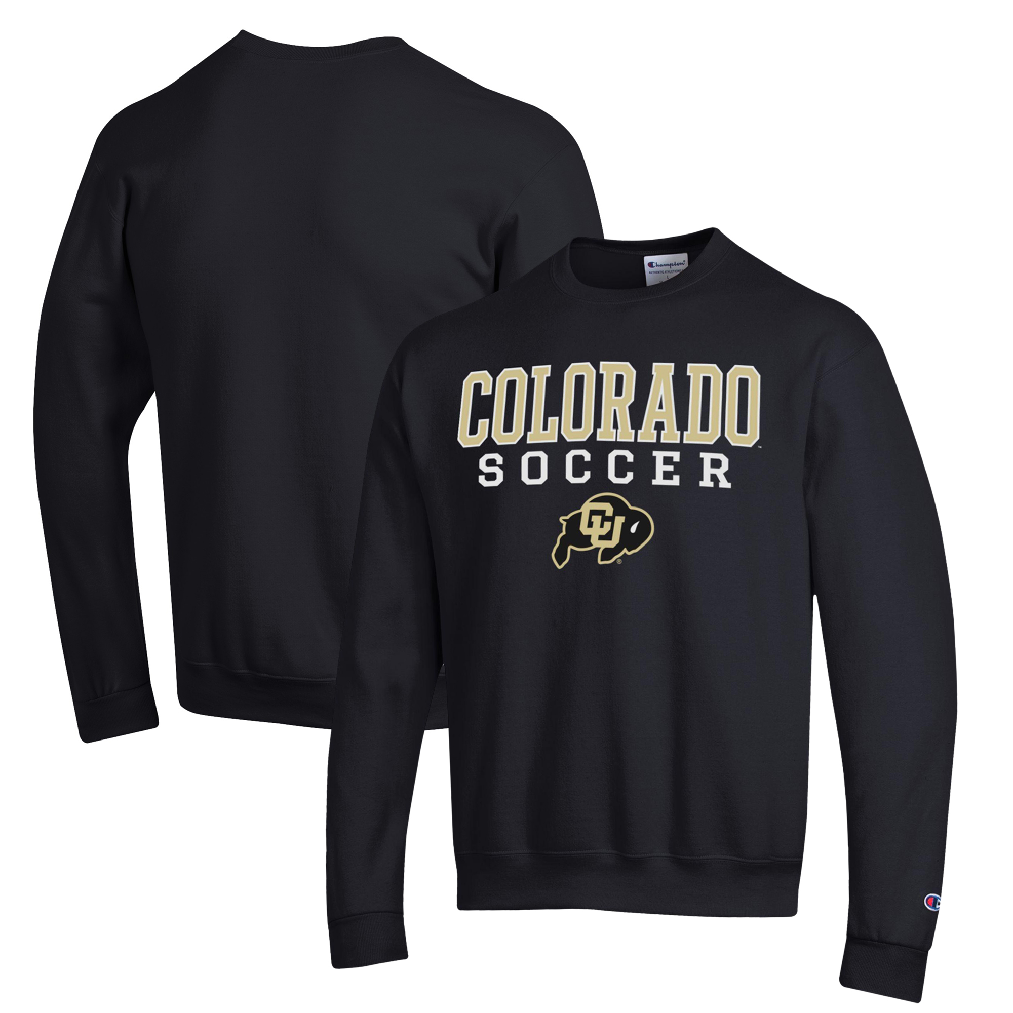 Men’s Champion Black Colorado Buffaloes Soccer Stack Logo Powerblend Pullover Sweatshirt Men’s Champion Black Colorado Buffaloes Soccer Stack Logo Powerblend Pullover Sweatshirt
