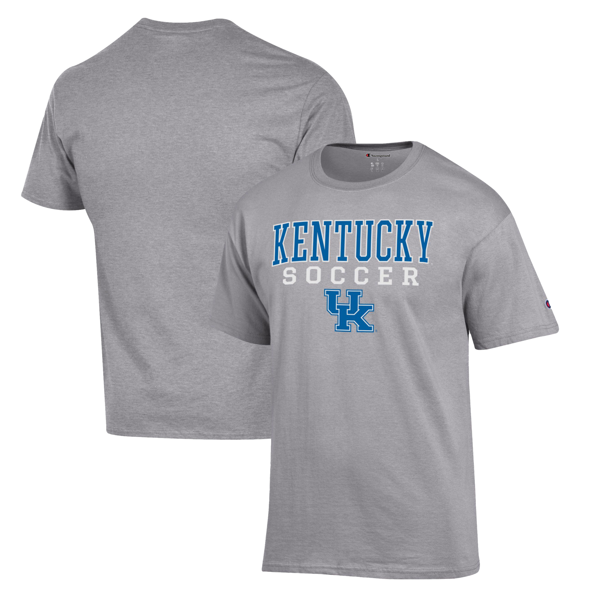 Men’s Champion Gray Kentucky Wildcats Soccer Stack Logo T-Shirt Men’s Champion Gray Kentucky Wildcats Soccer Stack Logo T-Shirt