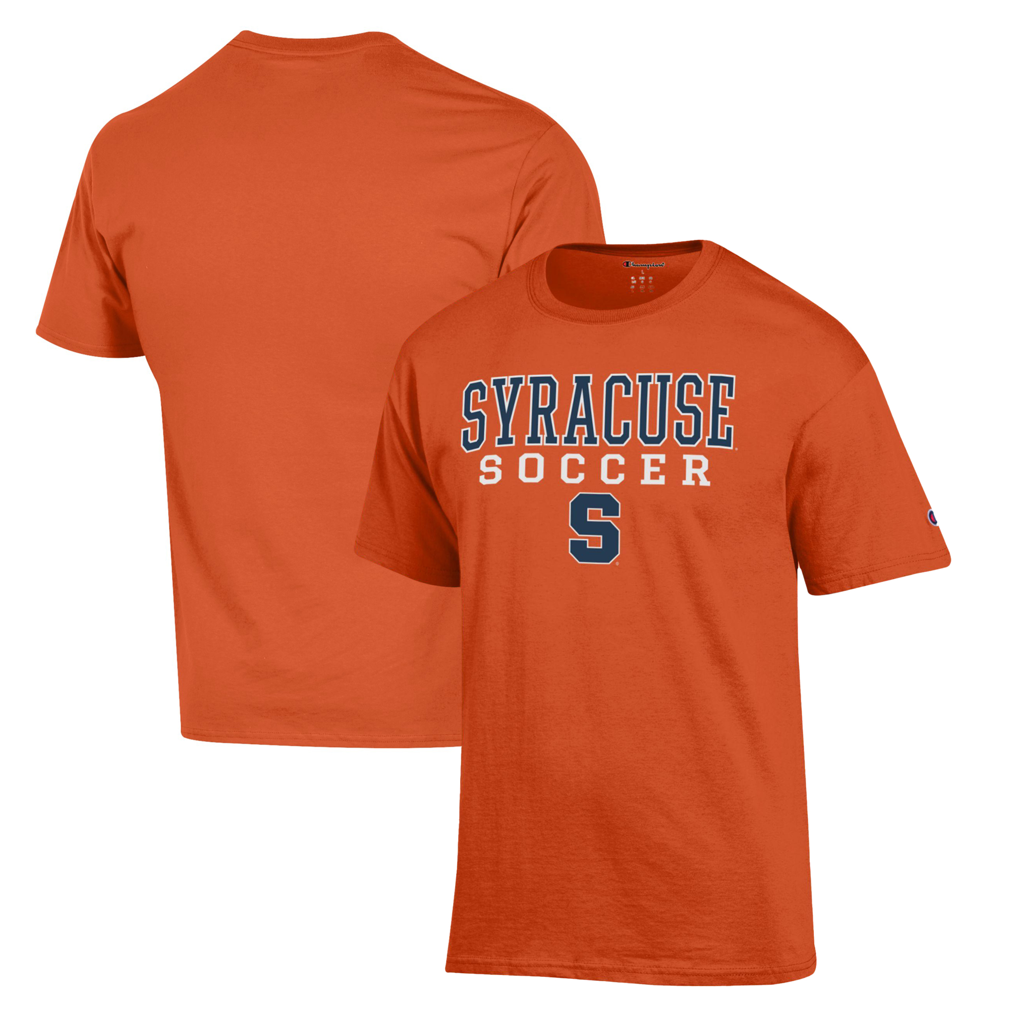 Men's Champion Orange Syracuse Orange Soccer Stack Logo T-Shirt