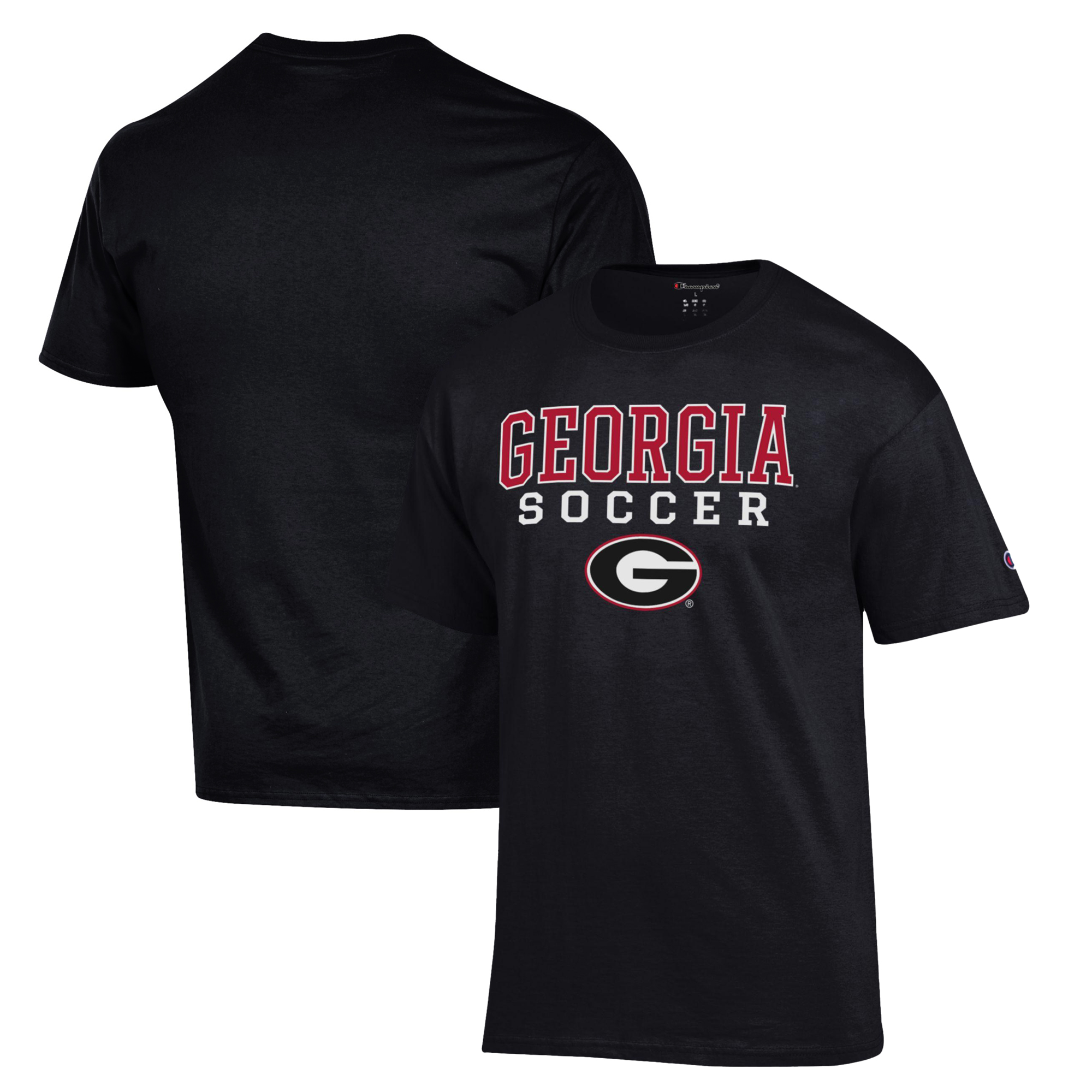 Men’s Champion Black Georgia Bulldogs Soccer Stack Logo T-Shirt Men’s Champion Black Georgia Bulldogs Soccer Stack Logo T-Shirt
