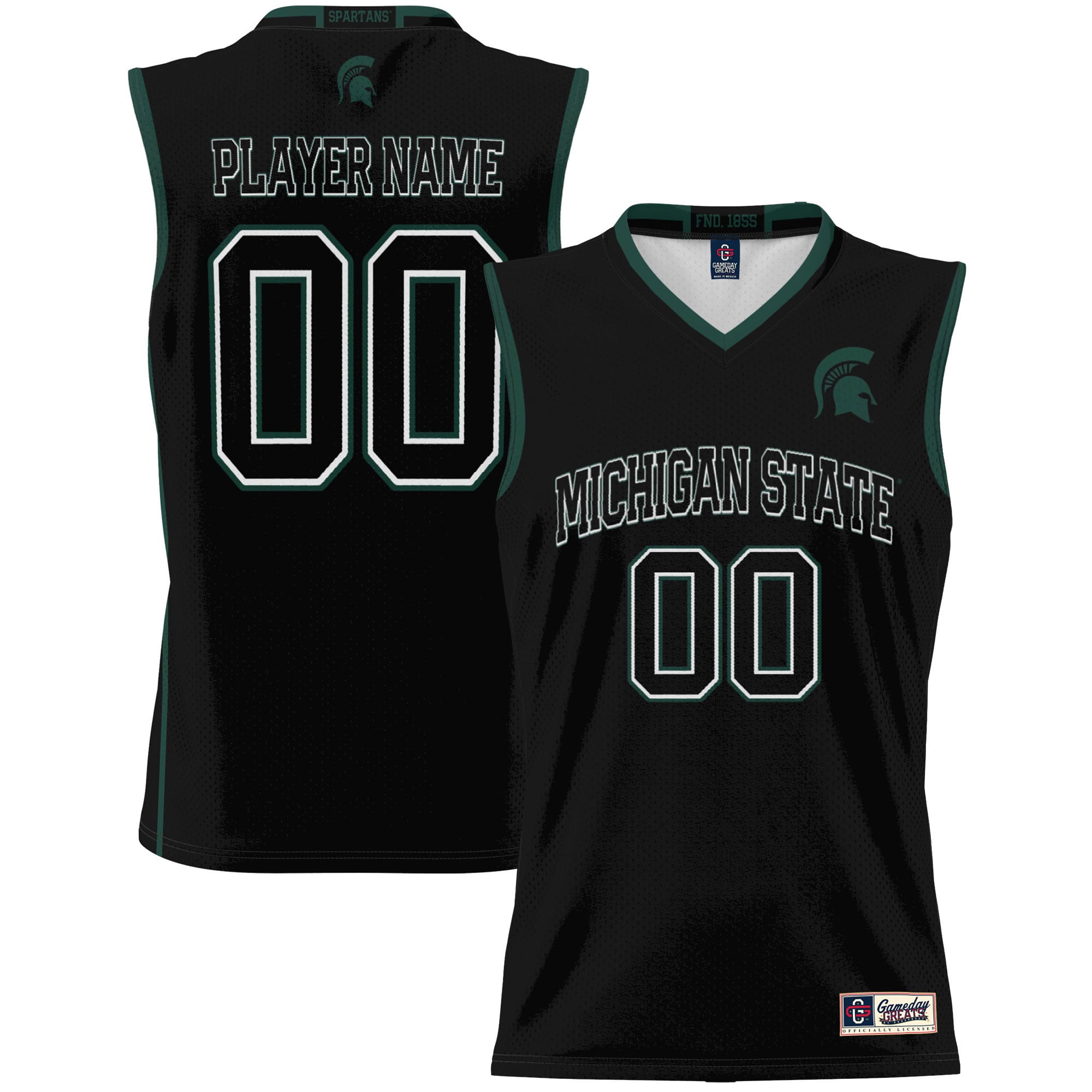 Youth GameDay Greats Black Michigan State Spartans NIL Pick-A-Player Lightweight Women's Basketball Jersey