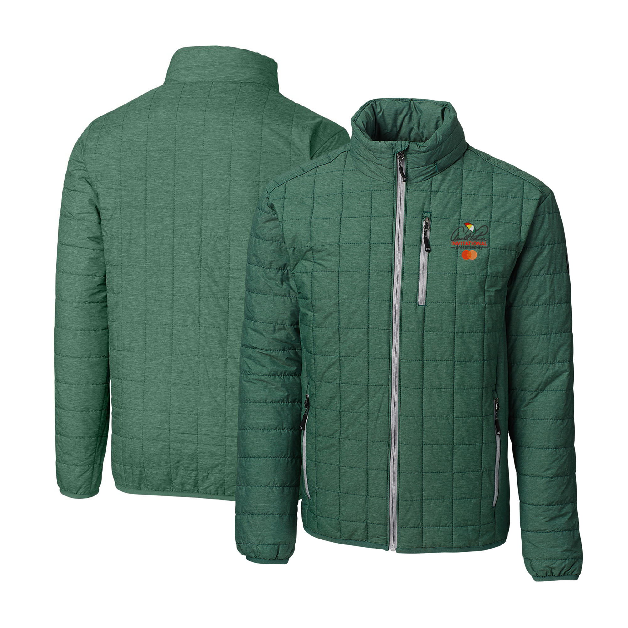 Men’s Cutter & Buck Hunter Green Arnold Palmer Invitational Rainier PrimaLoft Eco Insulated Full-Zip Puffer Jacket Men’s Cutter & Buck Hunter Green Arnold Palmer Invitational Rainier PrimaLoft Eco Insulated Full-Zip Puffer Jacket