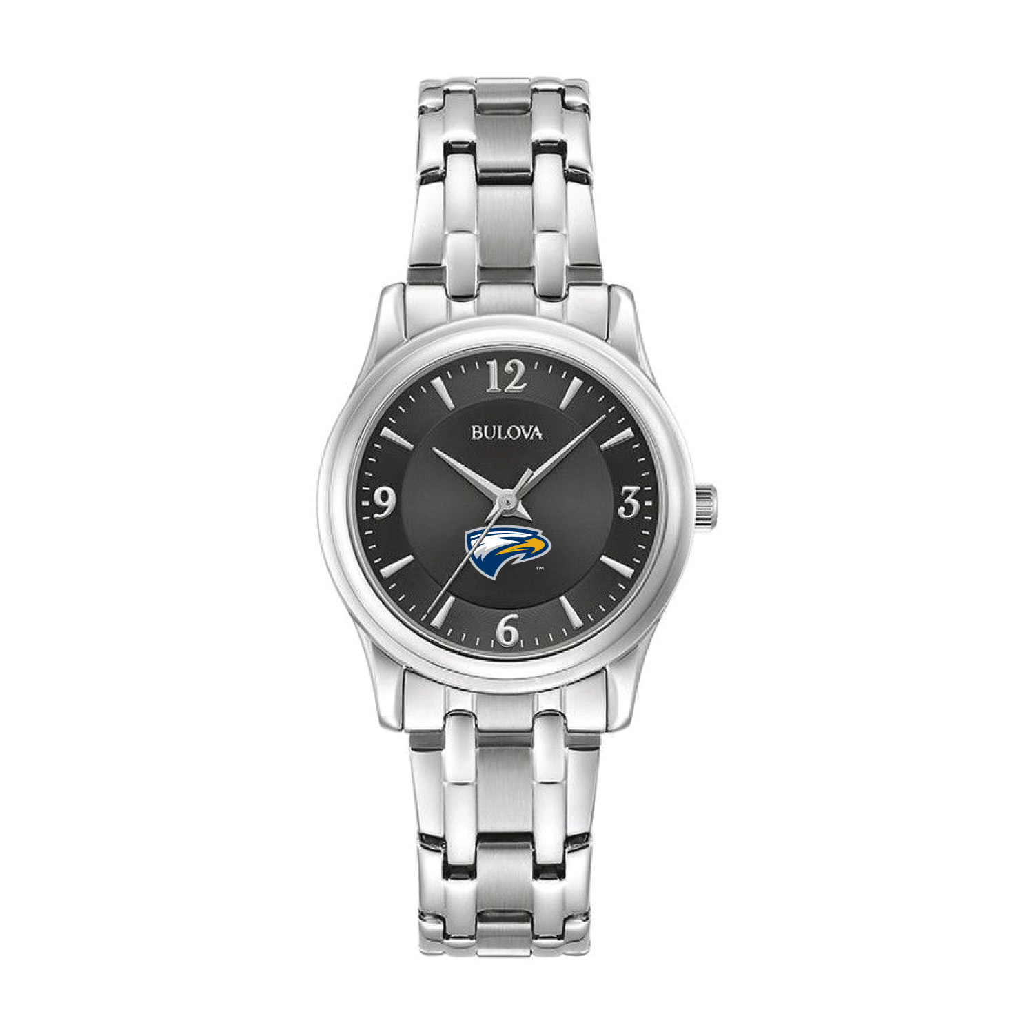 Women's Bulova Black Emory Eagles Stainless Steel Corporate Collection Watch
