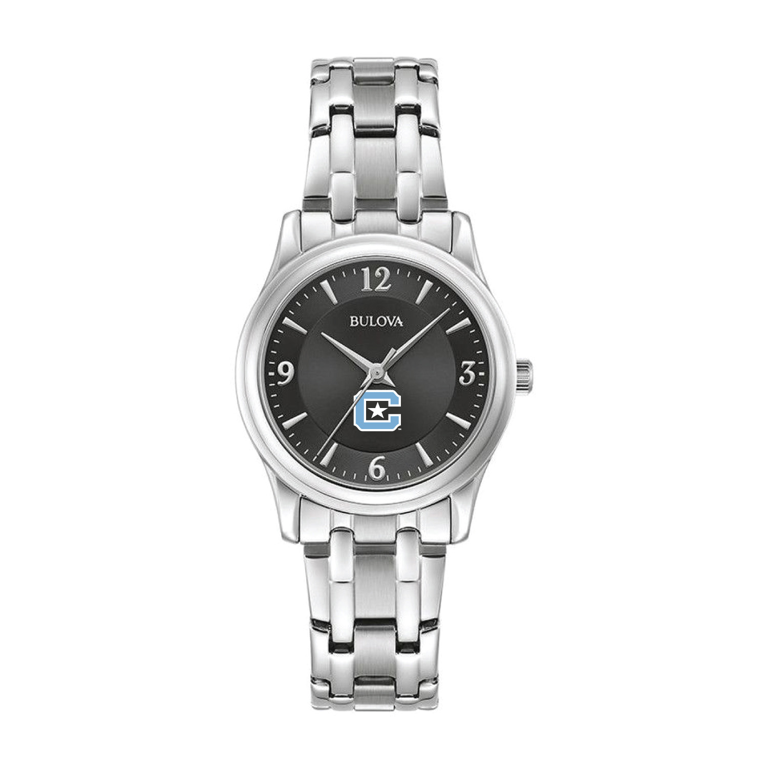 Women's Bulova Black Citadel Bulldogs Stainless Steel Corporate Collection Watch