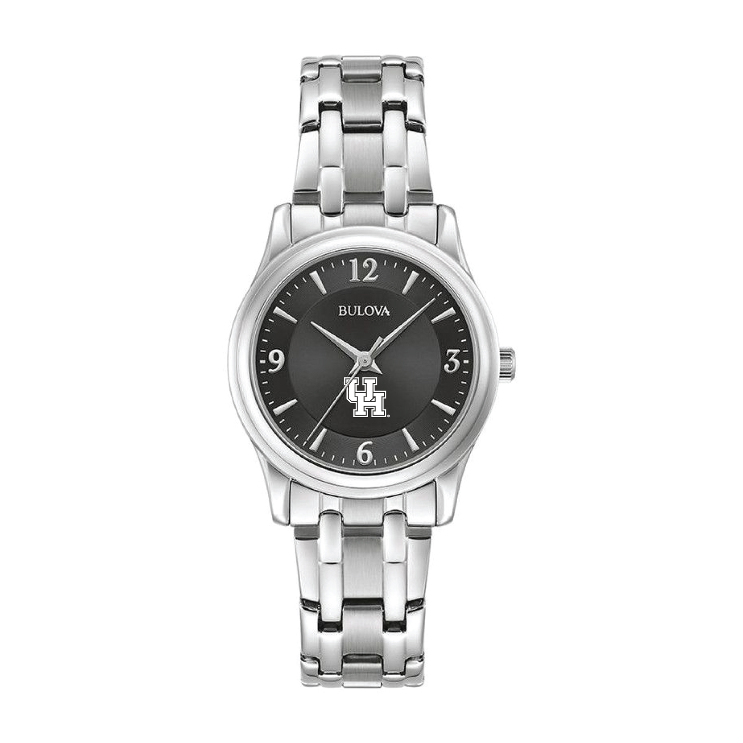 Women's Bulova Black Houston Cougars Stainless Steel Corporate Collection Watch