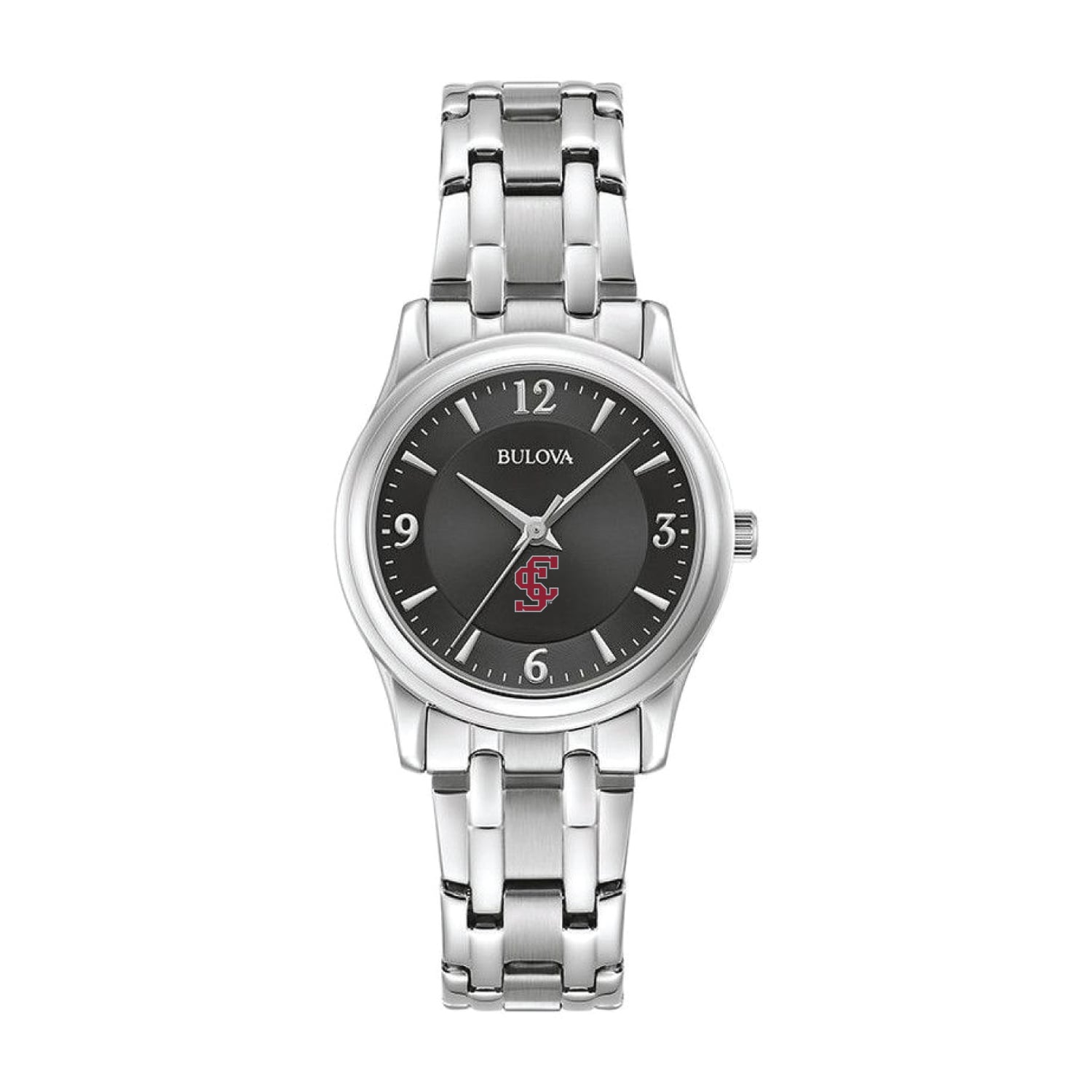 Women's Bulova Black Santa Clara Broncos Stainless Steel Corporate Collection Watch