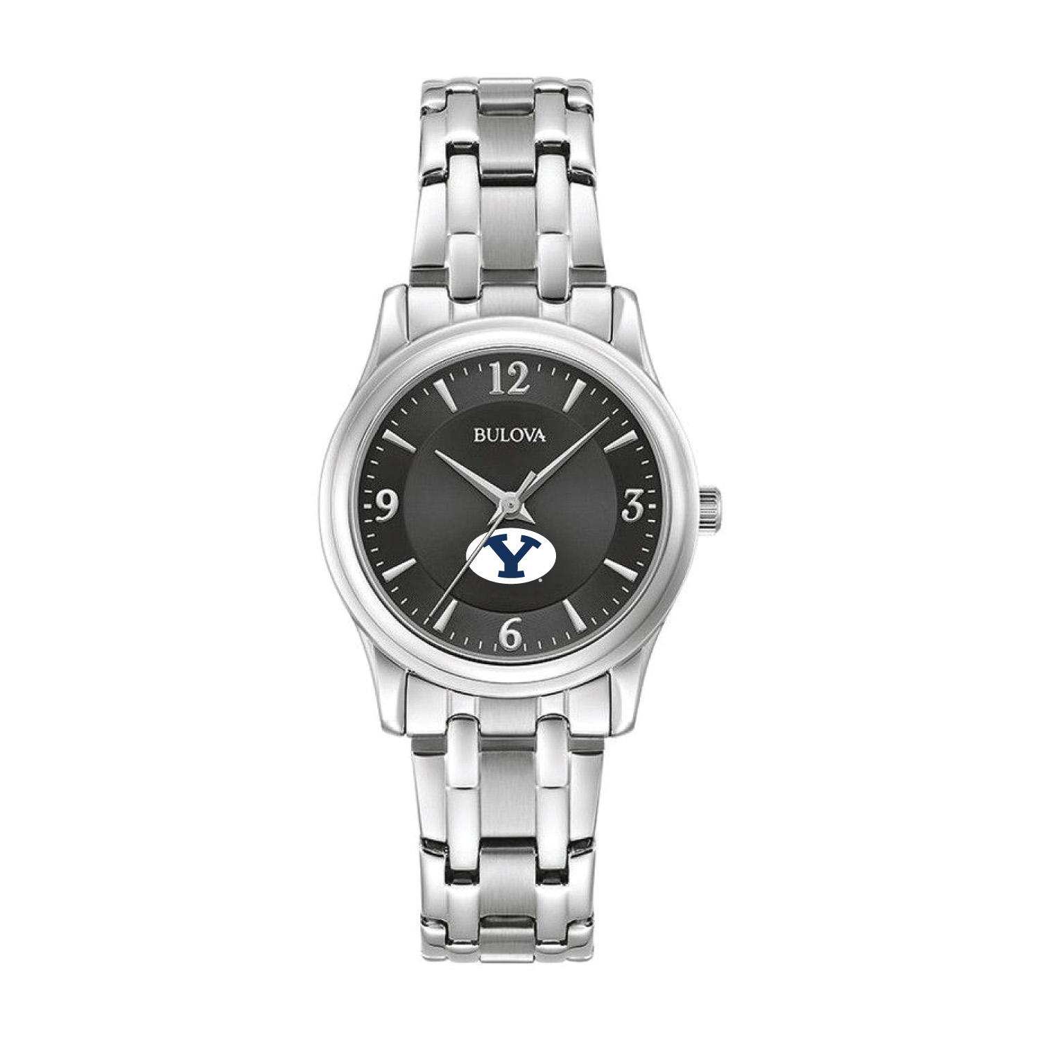 Women's Bulova Black BYU Cougars Stainless Steel Corporate Collection Watch