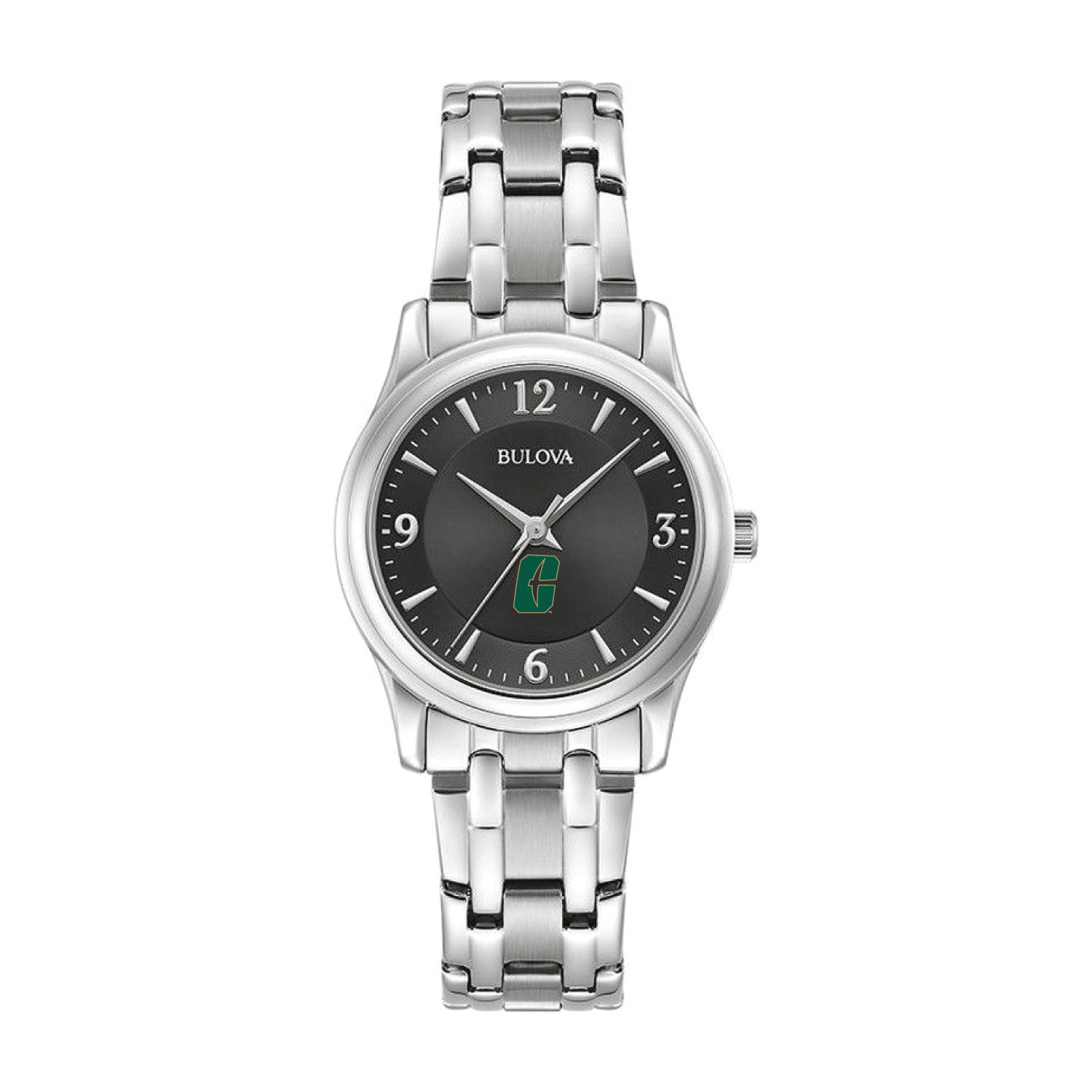 Women's Bulova Black Charlotte 49ers Stainless Steel Corporate Collection Watch