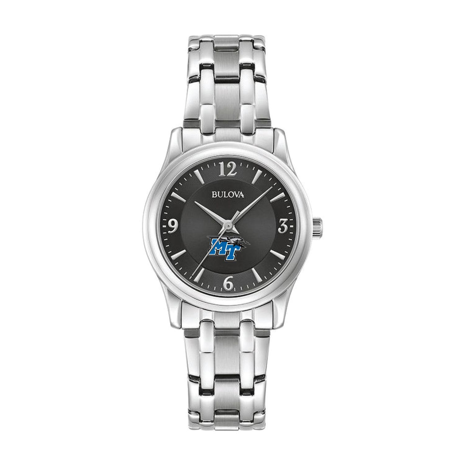 Women's Bulova Black MTSU Blue Raiders Stainless Steel Corporate Collection Watch