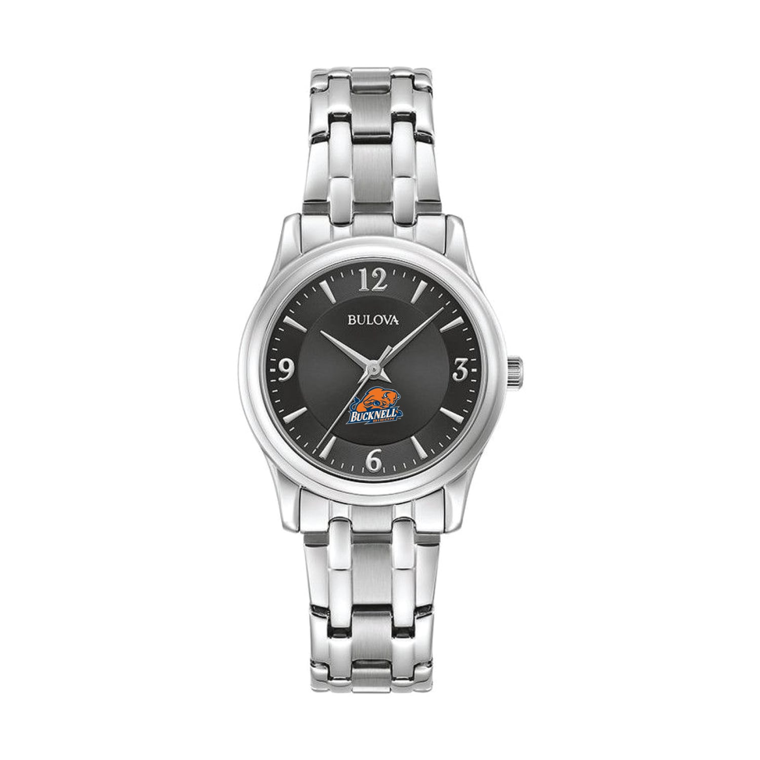 Women's Bulova Black Bucknell Bison Stainless Steel Corporate Collection Watch