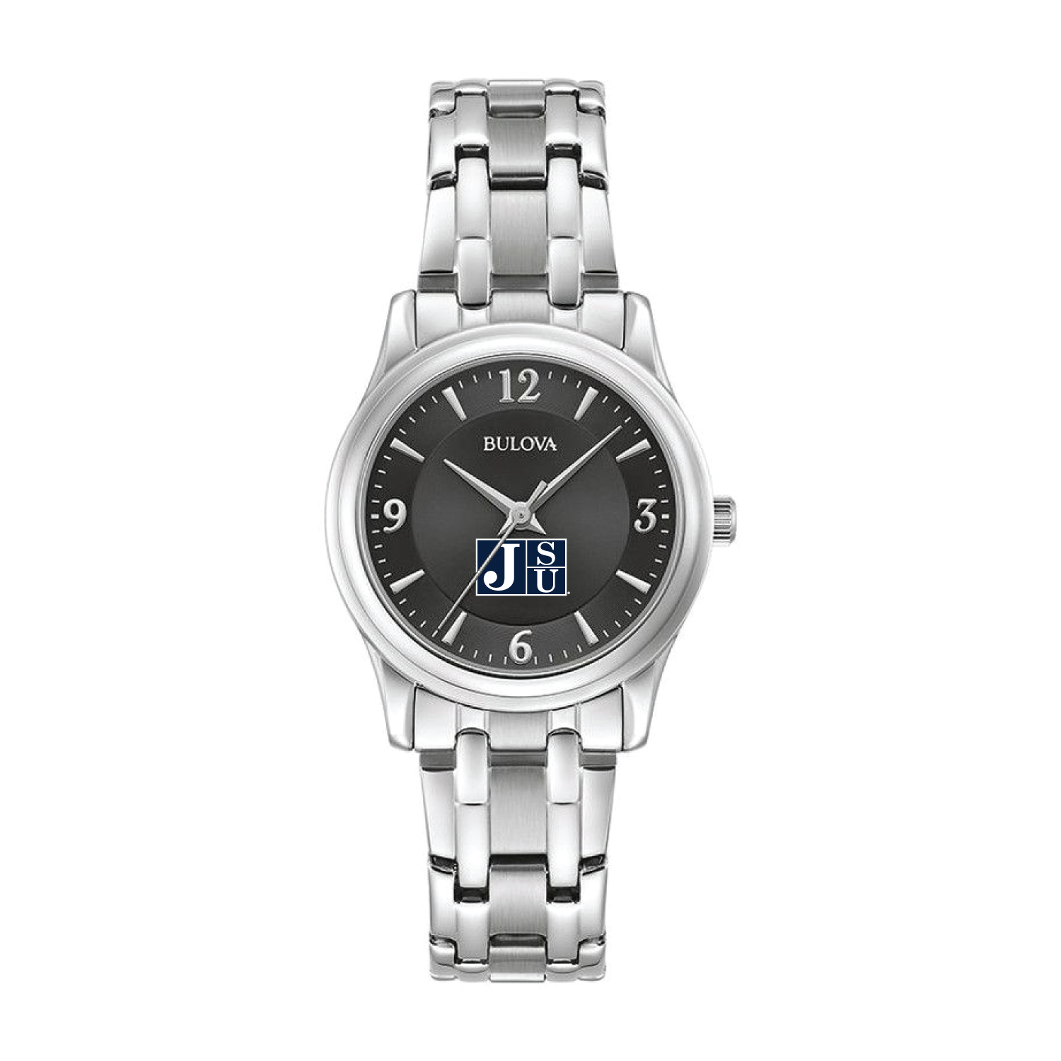 Women's Bulova Black Jackson State Tigers Stainless Steel Corporate Collection Watch