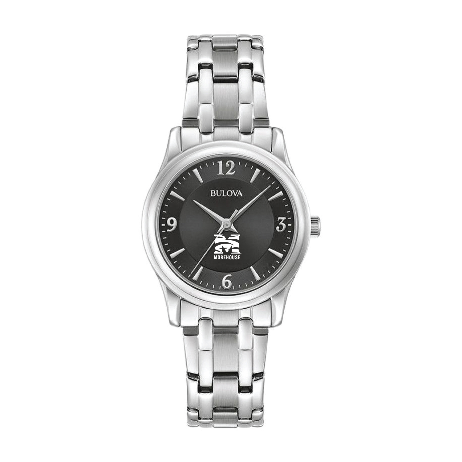 Women's Bulova Black Morehouse Maroon Tigers Stainless Steel Corporate Collection Watch