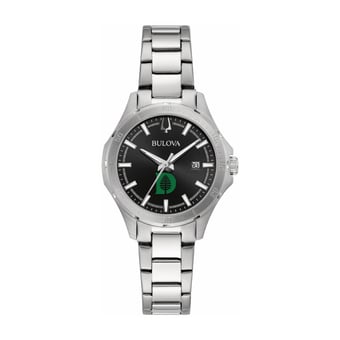 Women's Bulova Black Dartmouth Big Green Stainless Steel Classic Sport Watch