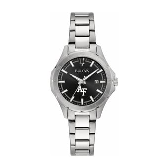 Women's Bulova Black Air Force Falcons Stainless Steel Classic Sport Watch