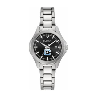 Women's Bulova Black Citadel Bulldogs Stainless Steel Classic Sport Watch