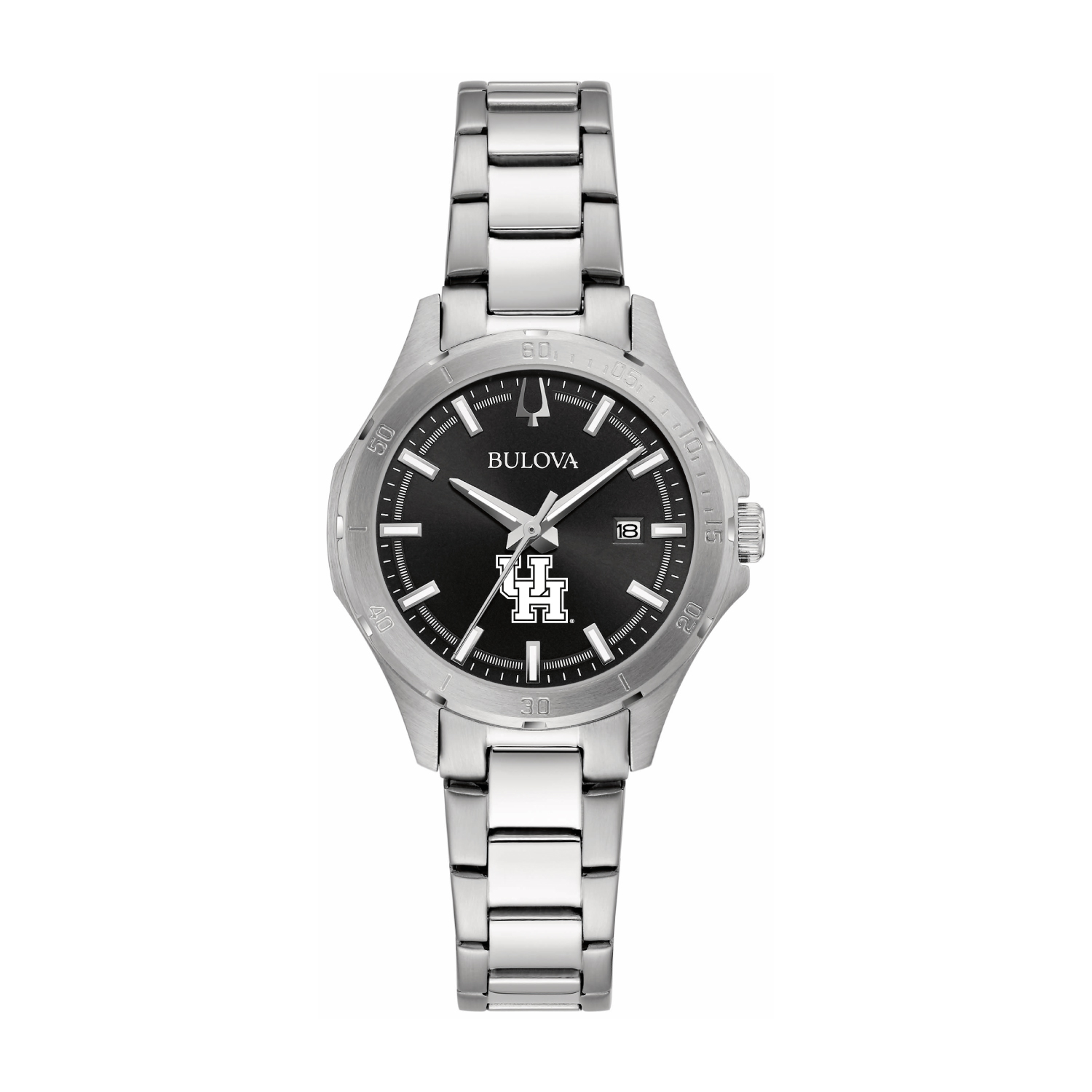 Women's Bulova Black Houston Cougars Stainless Steel Classic Sport Watch