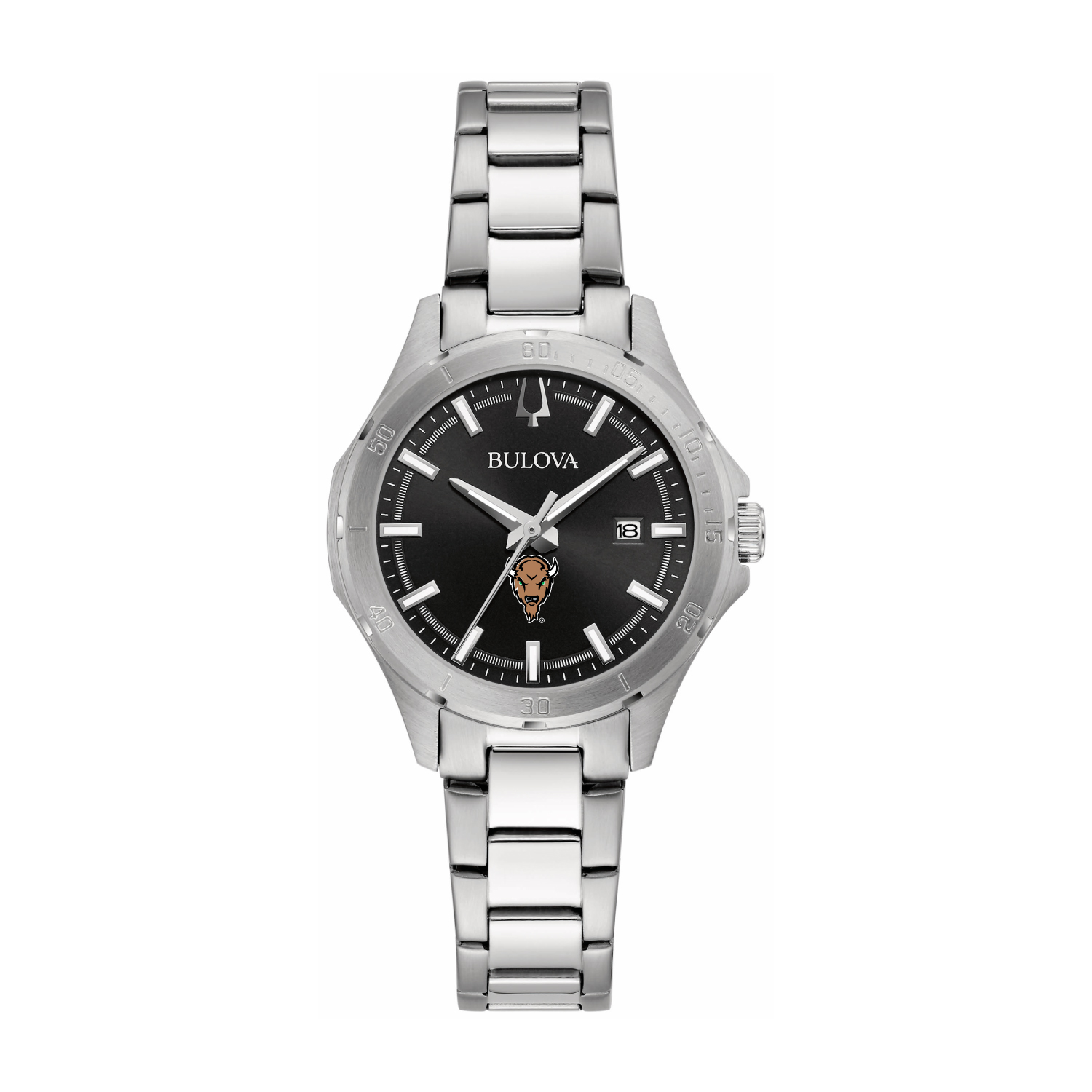 Women's Bulova Black Marshall Thundering Herd Stainless Steel Classic Sport Watch
