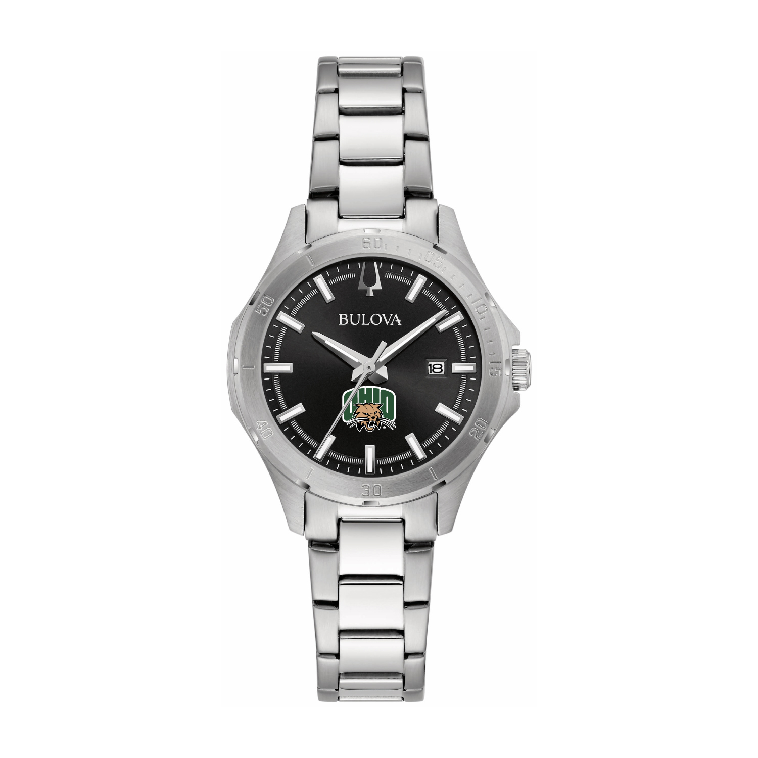 Women's Bulova Black Ohio Bobcats Stainless Steel Classic Sport Watch