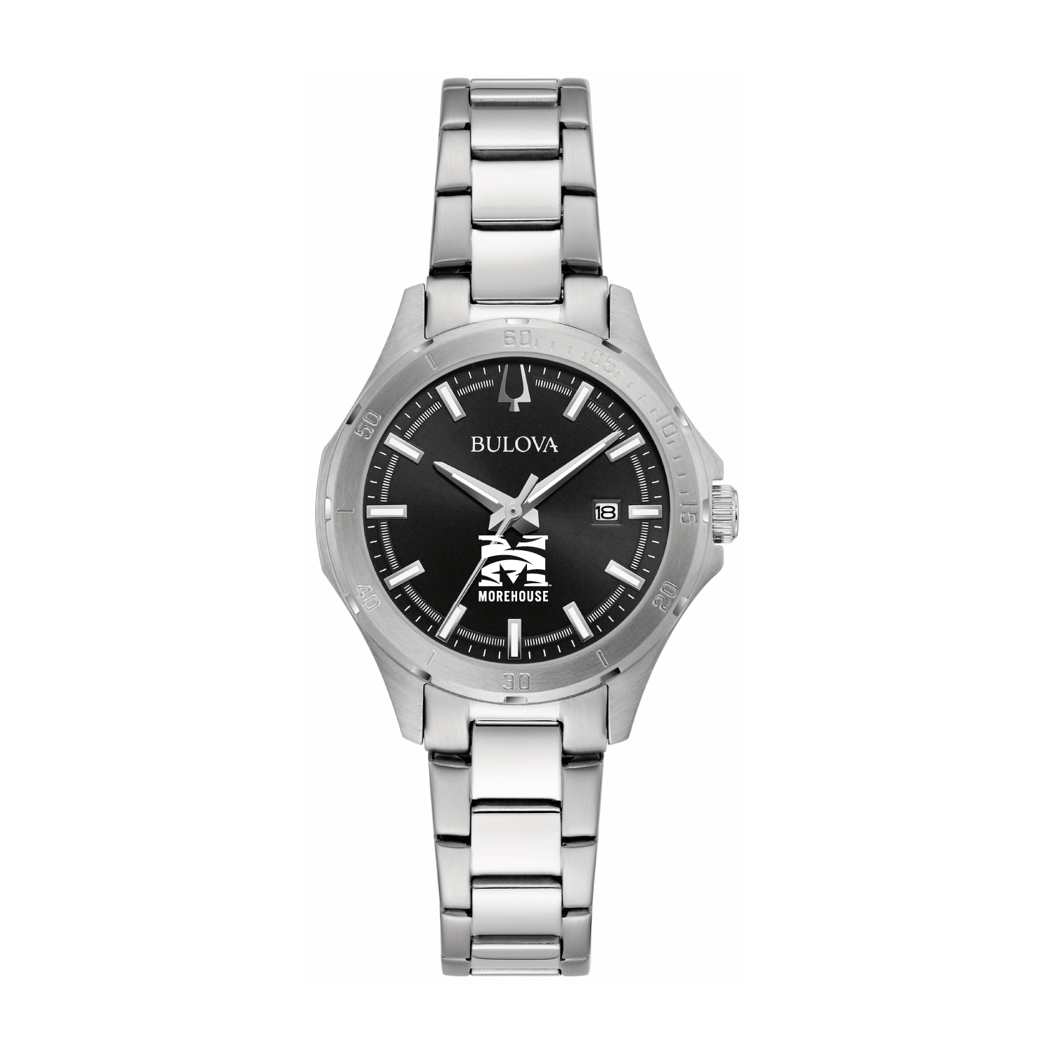 Women's Bulova Black Morehouse Maroon Tigers Stainless Steel Classic Sport Watch
