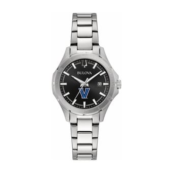 Women's Bulova Black Villanova Wildcats Stainless Steel Classic Sport Watch