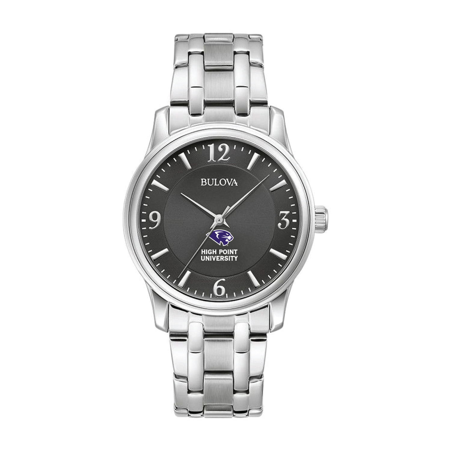 Bulova Black High Point Panthers Stainless Steel Corporate Collection Watch
