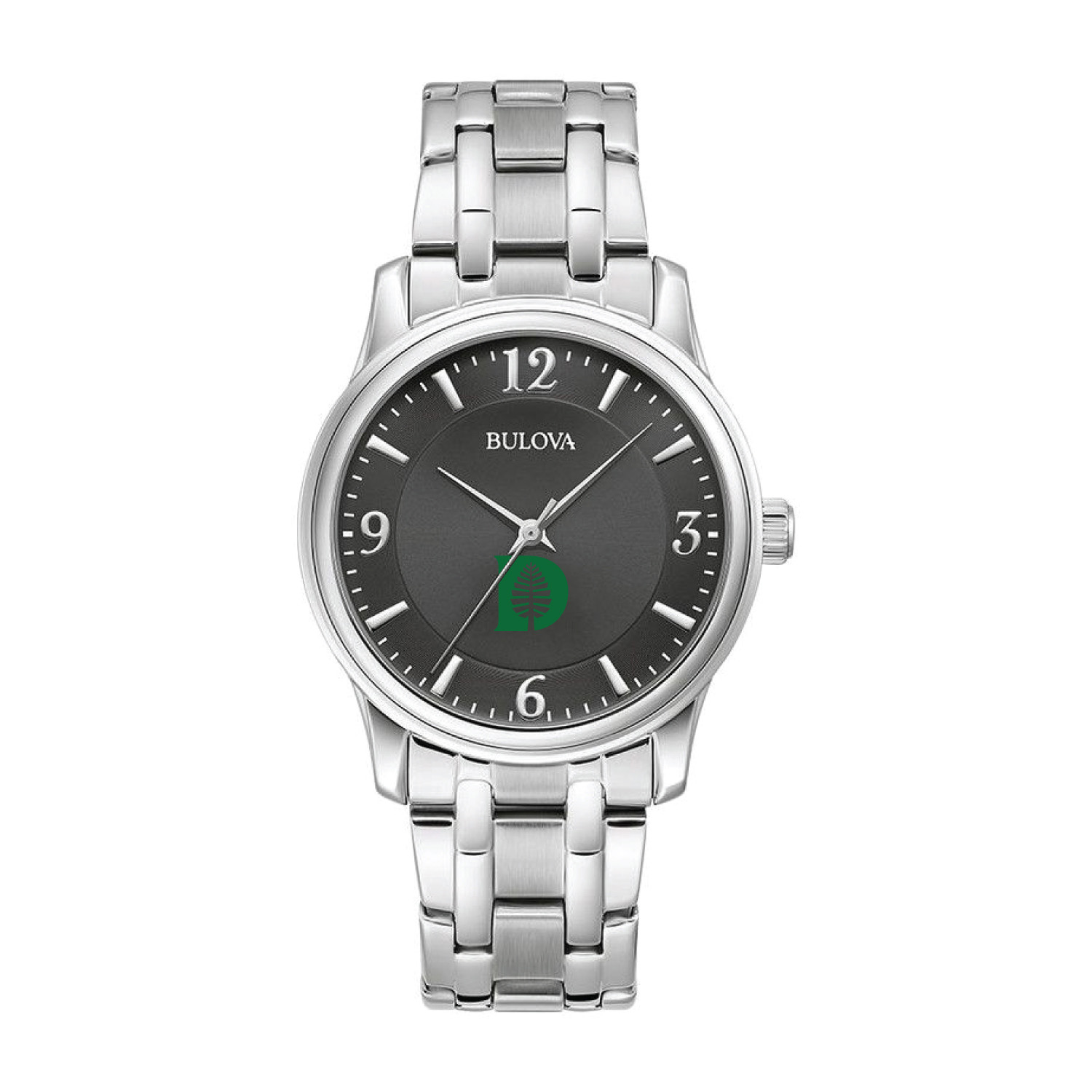 Bulova Black Dartmouth Big Green Stainless Steel Corporate Collection Watch