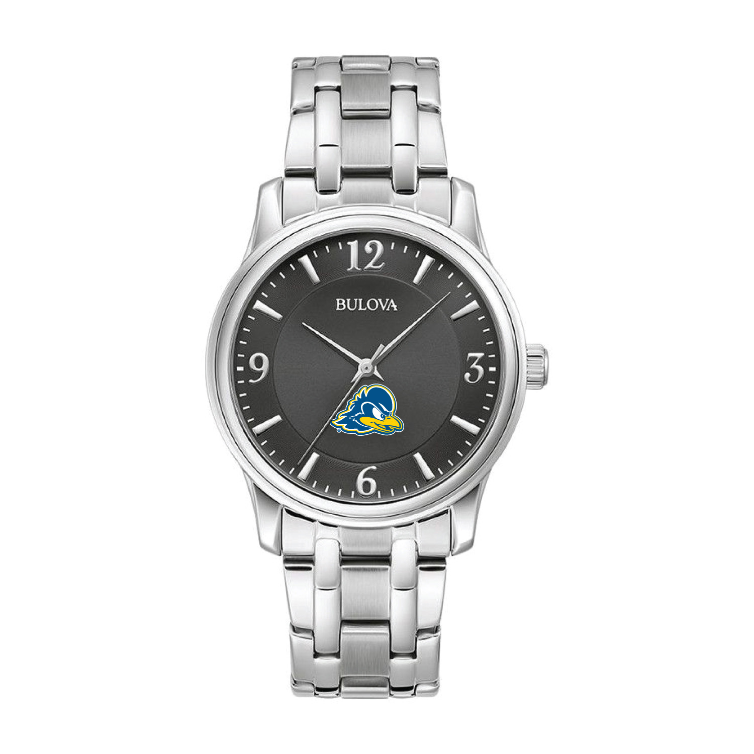 Bulova Black Delaware Fightin' Blue Hens Stainless Steel Corporate Collection Watch