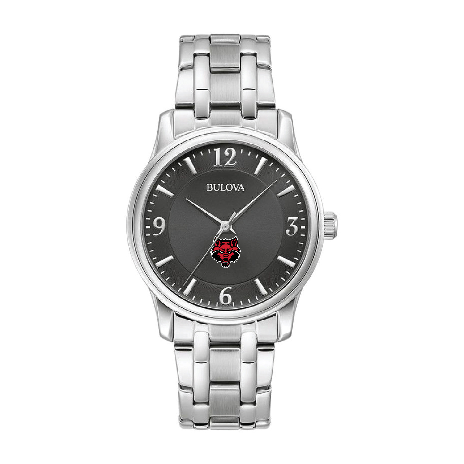 Bulova Black Arkansas State Red Wolves Stainless Steel Corporate Collection Watch