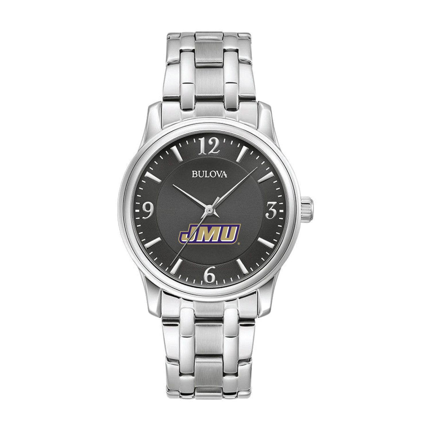 Bulova Black James Madison Dukes Stainless Steel Corporate Collection Watch