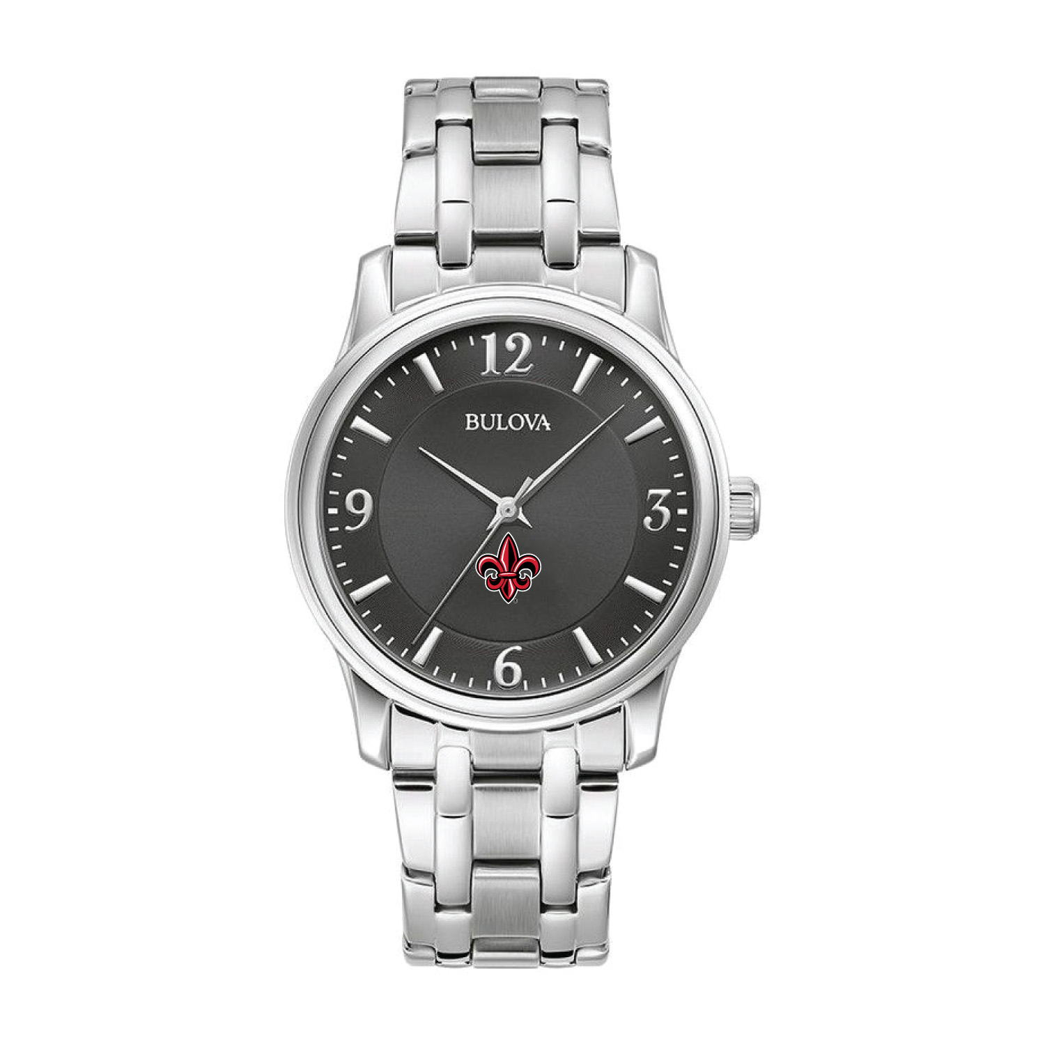 Bulova Black Louisiana Ragin' Cajuns Stainless Steel Corporate Collection Watch