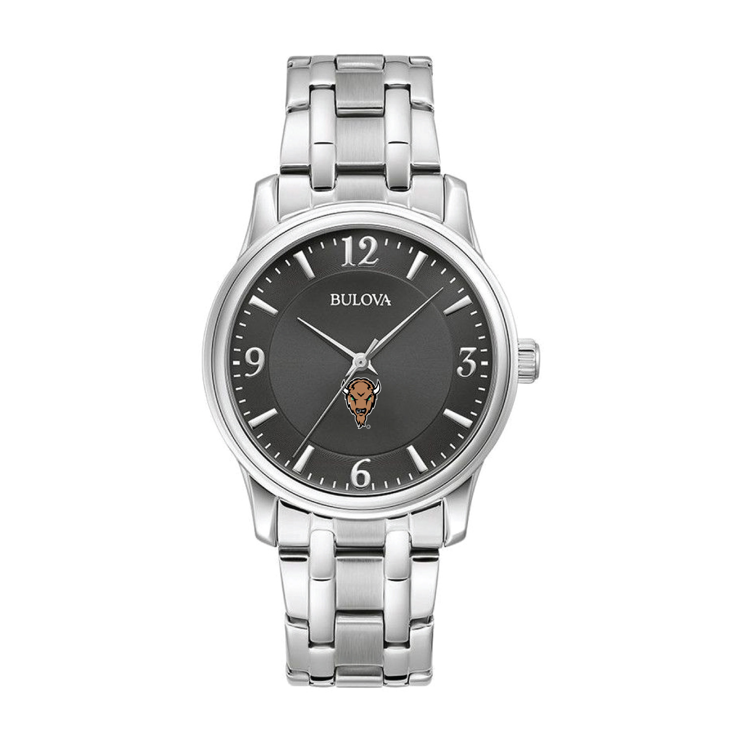 Bulova Black Marshall Thundering Herd Stainless Steel Corporate Collection Watch