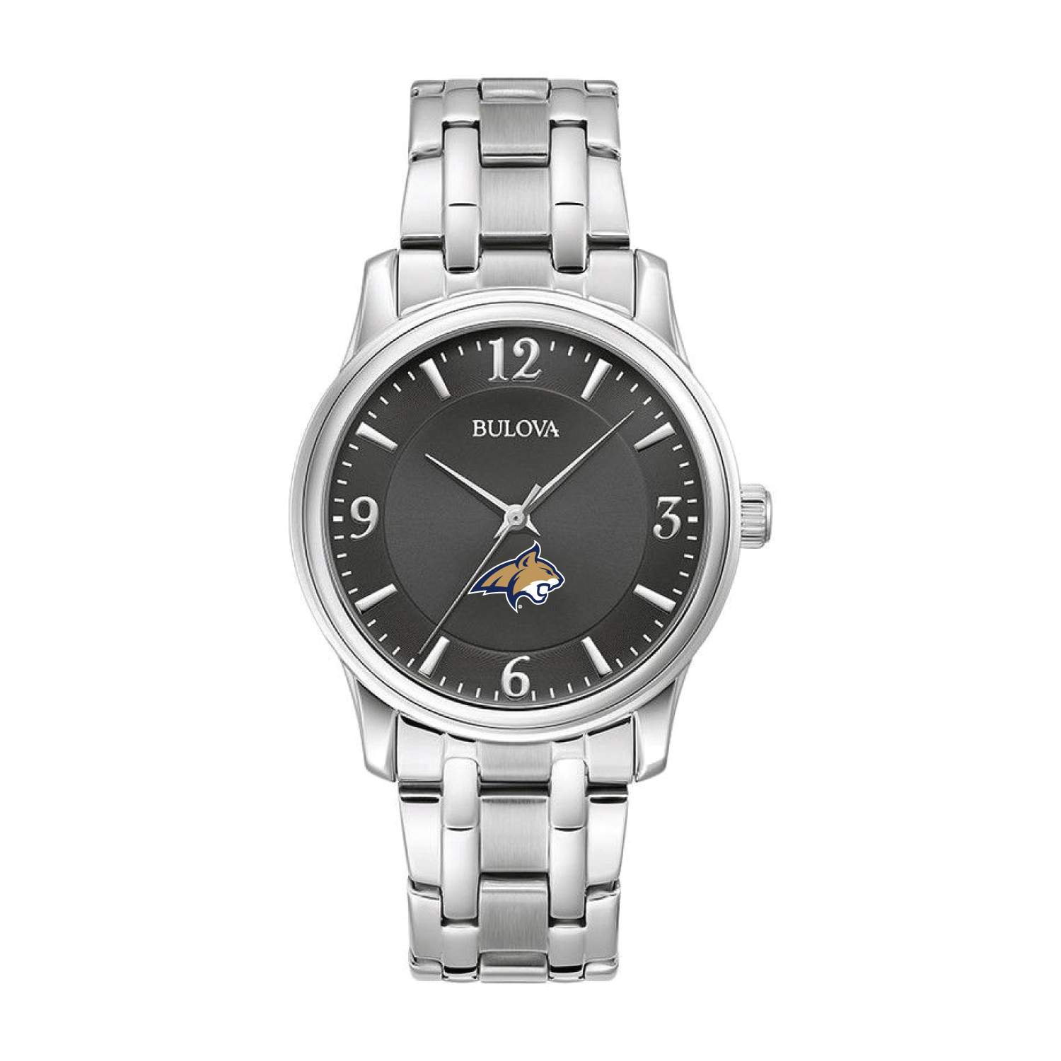 Bulova Black Montana State Bobcats Stainless Steel Corporate Collection Watch