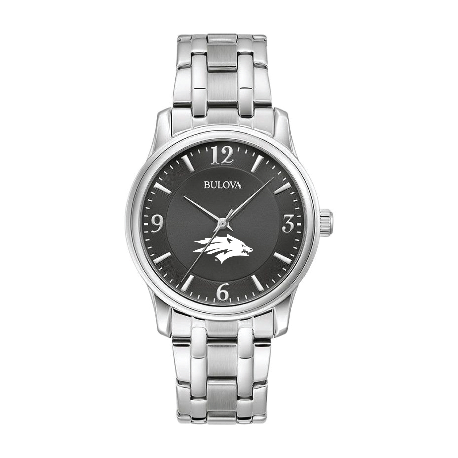 Bulova Black Nevada Wolf Pack Stainless Steel Corporate Collection Watch