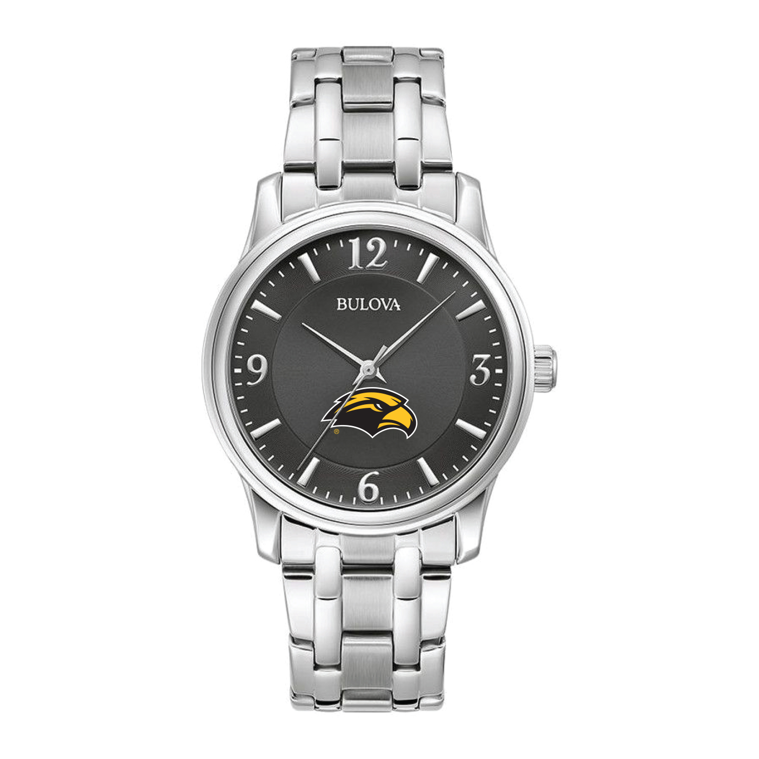 Bulova Black Southern Miss Golden Eagles Stainless Steel Corporate Collection Watch
