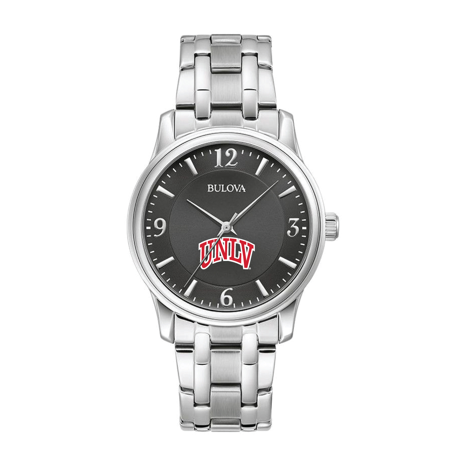 Bulova Black UNLV Rebels Stainless Steel Corporate Collection Watch Bulova Black UNLV Rebels Stainless Steel Corporate Collection Watch