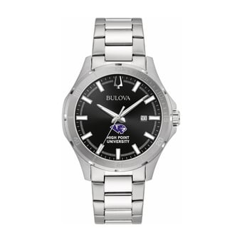 Bulova Black High Point Panthers Stainless Steel Sport Classic Watch