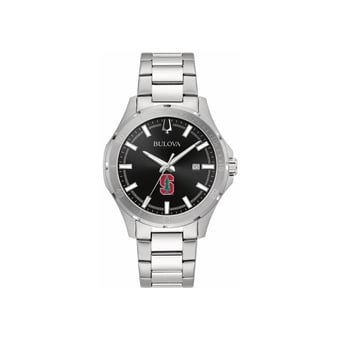 Bulova Black Stanford Cardinal Stainless Steel Sport Classic Watch
