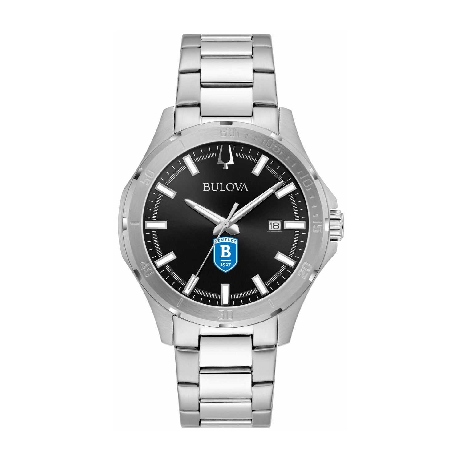 Bulova Black Bentley Falcons Stainless Steel Sport Classic Watch