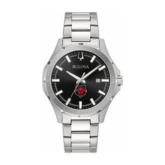 Bulova Black Arkansas State Red Wolves Stainless Steel Sport Classic Watch