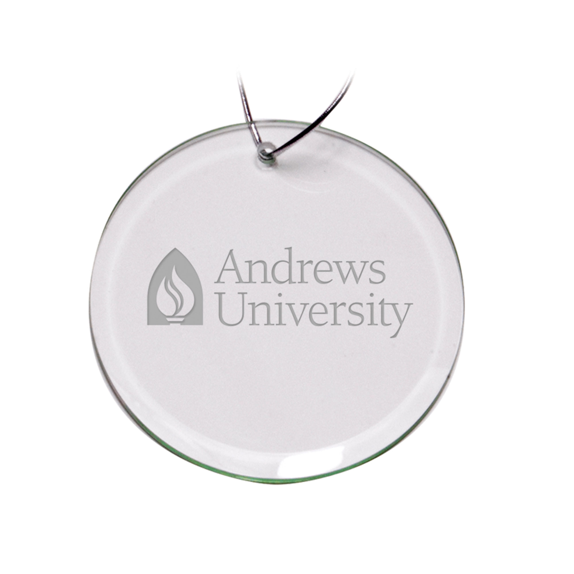 Andrews University Cardinals Team Logo 3'' Round Glass Ornament