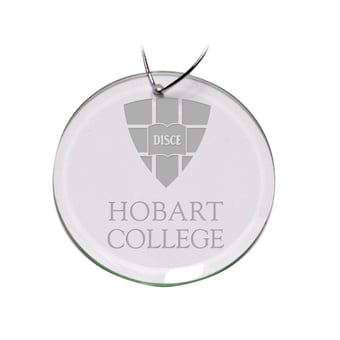 Hobart & William Smith Colleges Primary Logo 3'' Round Glass Ornament
