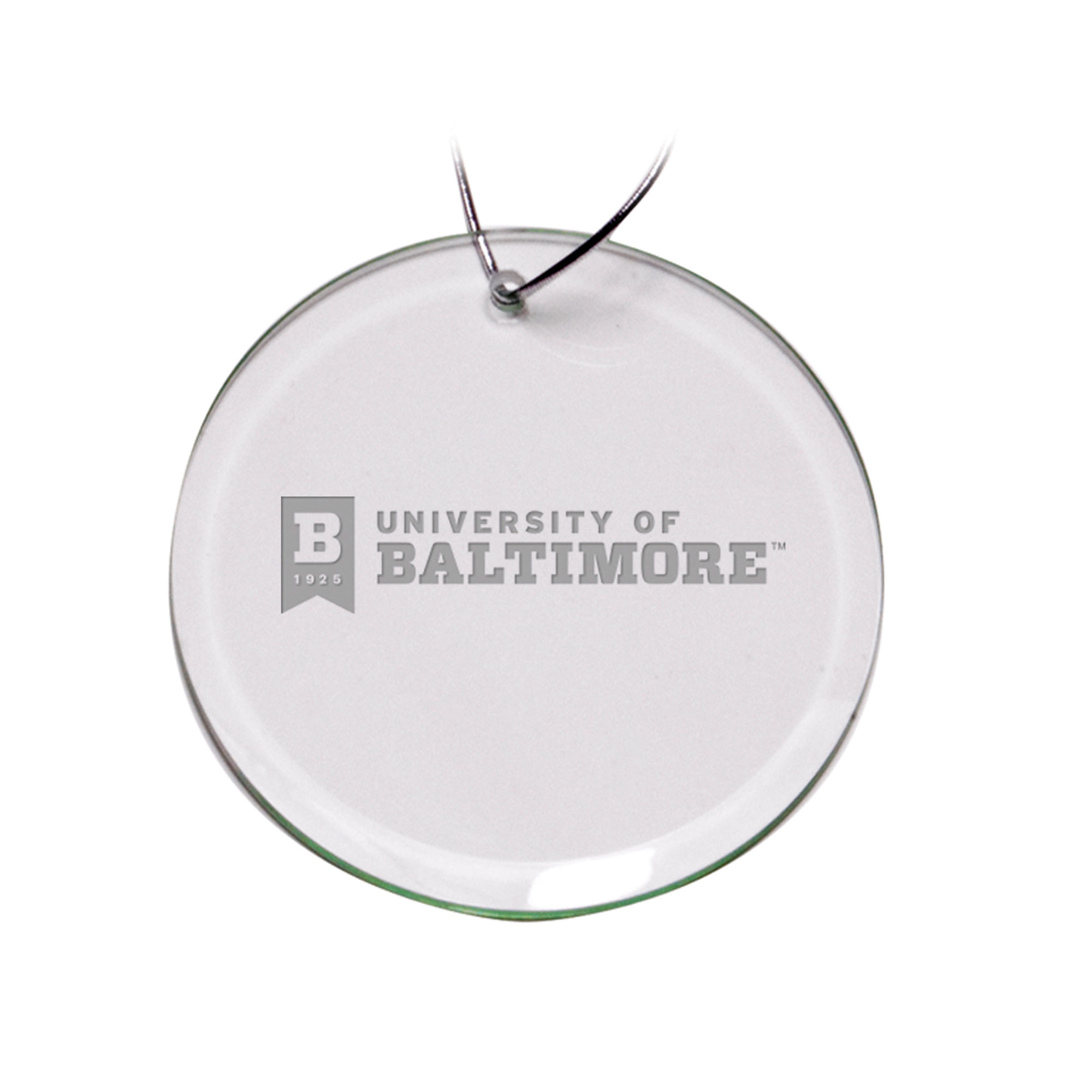 University of Baltimore Team Logo 3'' Round Glass Ornament