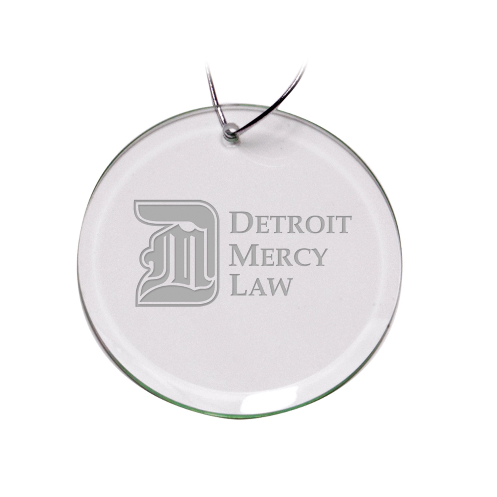 Detroit Mercy Titans Law 3'' Round Glass Ornament